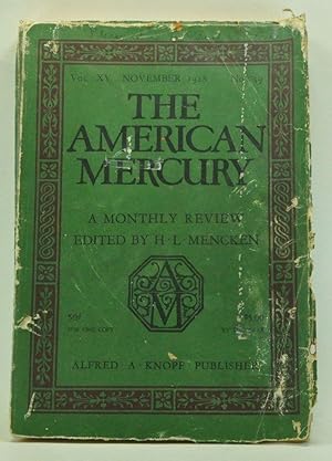 Bild des Verkufers fr The American Mercury, Volume 15, Number 59 (November 1928) zum Verkauf von Cat's Cradle Books