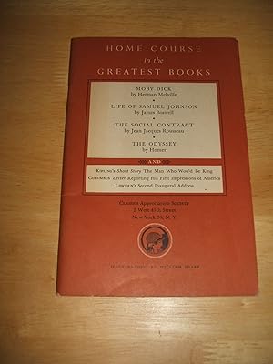 Seller image for Home Course in the Greatest Books Moby Dick, Life of Samuel Johnson, the Odyssey for sale by biblioboy