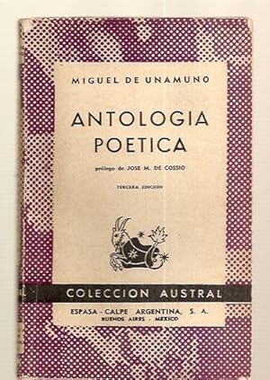 Immagine del venditore per ANTOLOGIA POETICA: TERCERA EDICION venduto da biblioboy