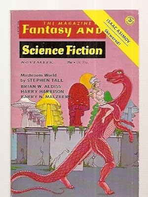 Imagen del vendedor de The Magazine of Fantasy And Science Fiction November 1974 a la venta por biblioboy