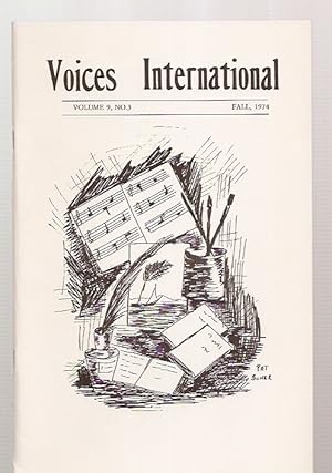 Imagen del vendedor de VOICES INTERNATIONAL: AN INTERNATIONAL LITERARY QUARTERLY VOLUME 9 NO. 3 FALL 1974 a la venta por biblioboy