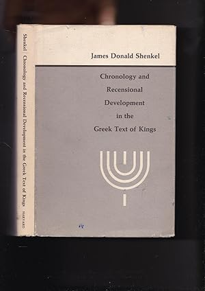 Seller image for Chronology and Recensional Development in the Greek Text of Kings (Harvard Semitic Monographs) for sale by Meir Turner