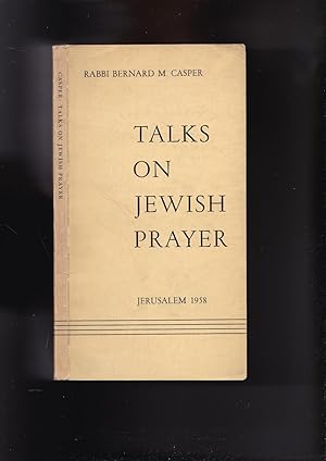 Bild des Verkufers fr Talks on Jewish prayer [in the Popular Torah Library series] zum Verkauf von Meir Turner