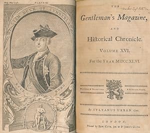Seller image for The Gentleman's Magazine, and Historical Chronicle. Volume XVI. January to December 1746 for sale by Barter Books Ltd