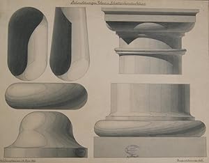 Beleuchtungslehre und Schattenkonstruktion. Orig.-Architekturzeichnung von August Hennig, Hildbur...