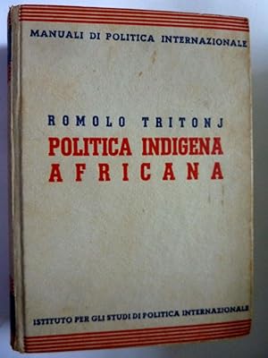 Manuali di Politica Internazionale POLITICA INDIGENA AFRICANA