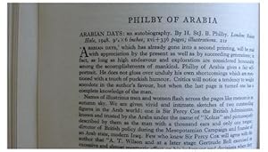 Philby of Arabia: Review.