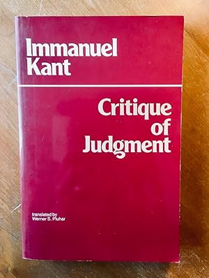 Critique of Judgment (Hackett Classics)