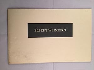 Bild des Verkufers fr Elbert Weinberg Artist - in - residence zum Verkauf von WellRead Books A.B.A.A.