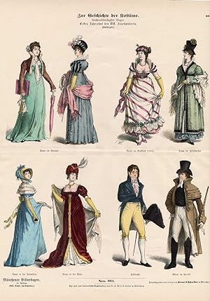Antique Costume Print-GERMANY-FRANCE-19TH C-Braun-1880