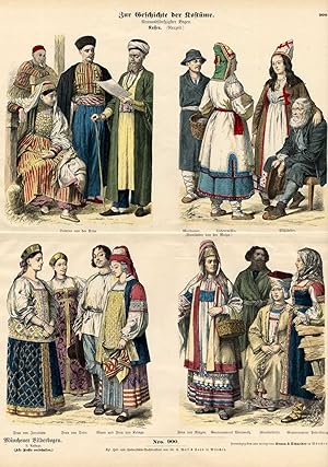 Antique Costume Print-RUSSIA-FINLAND-ESTLAND-Braun-1880