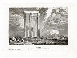 Antique Print-ACROPOLIS-JUPITER-TEMPLE-ATHNES-GREECE-Meyer-1850