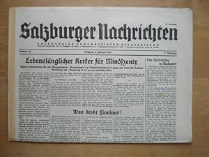 Salzburger Nachrichten - Unabhängige demokratische Tageszeitung - Mittwoch, 9. Februar 1949 - Num...