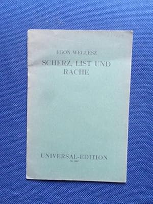 Bild des Verkufers fr Scherz, List und Rache. Ein Singspiel nach Goethe in einem Akt. Op. 41. zum Verkauf von Antiquariat Klabund Wien