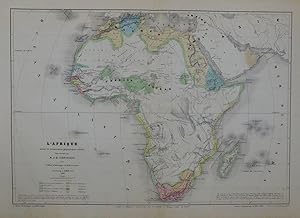 Bild des Verkufers fr Karte von Afrika. zum Verkauf von Antiquariat Martin Barbian & Grund GbR