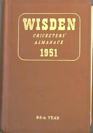 Seller image for WIsden Cricketers' Almanack 1951. 88th. Year for sale by Chapter 1