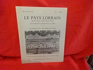 Image du vendeur pour LE PAYS LORRAIN-86me anne 1989-N 3. Vol. 70. mis en vente par alphabets