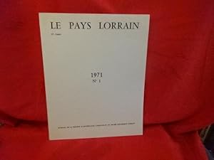 Image du vendeur pour LE PAYS LORRAIN-59me anne 1978-N 1. mis en vente par alphabets