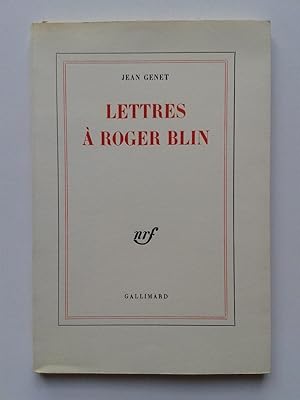 Lettres à Roger Blin [ Exemplaire n° 1 sur Pur Fil ]