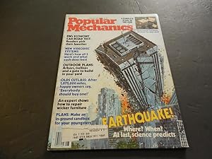Popular Mechanics Aug 1981, Earthquake, Park Bench Furniture