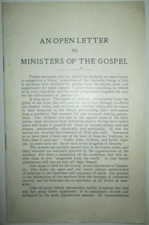 An Open Letter to Ministers of the Gospel