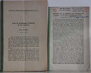 Imagen del vendedor de ber die Bestubungs-Verhltnisse bei den Junaceen (= Separatabdruck aus Pringsheim's Jahrbcher fr wissenschaftliche Botanik, Band XXIV, Heft 3). Beiggelegt: Bemerkungen ber den Bltenbau der Furariaceen und Coniferen. a la venta por Antiquariat  Braun