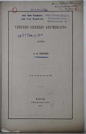 Seller image for Viburni generis adumbratio. Sonderabdruck (Offprint). for sale by Antiquariat  Braun