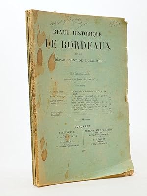 Revue historique de Bordeaux et du Département de la Gironde, Vingt-Troisième Année - 1930 ( Anné...