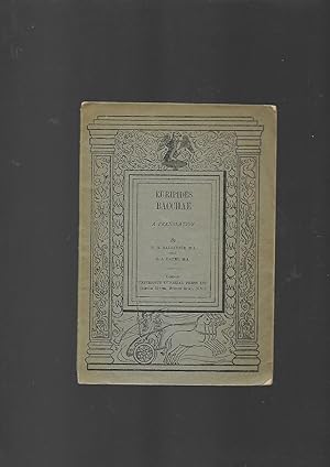 Seller image for Euripides. Bacchae for sale by SAVERY BOOKS