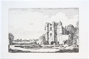Antique print, etching | Ruins of Brederode castle [Set title: Amenissimae aliquot regiunculae.]/...