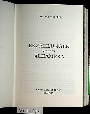 Bild des Verkufers fr Erzhlungen von der Alhambra. zum Verkauf von ANTIQUARIAT.WIEN Fine Books & Prints