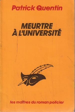 Seller image for Meurtre a l'universit for sale by librairie philippe arnaiz