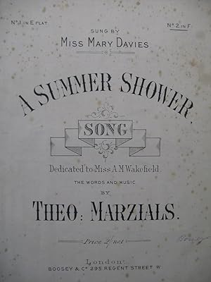 Bild des Verkufers fr MARZIALS Tho A Summer Shower Chant Piano XIXe sicle zum Verkauf von partitions-anciennes