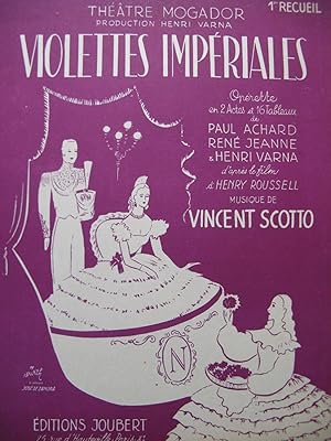 SCOTTO Vincent Violettes Impériales 1er Recueil Chant Piano 1948