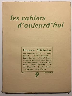 Imagen del vendedor de Les Cahiers d aujourd hui. n. 9 a la venta por Largine