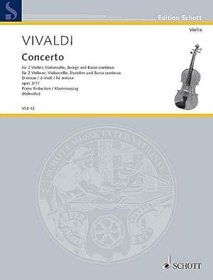 Immagine del venditore per L'Estro Armonico op. 3/11 RV 565 / PV 250fr 2 Violinen, Violoncello obl., Streicher und Basso continuo : Klavierauszug mit Solostimmen venduto da AHA-BUCH GmbH