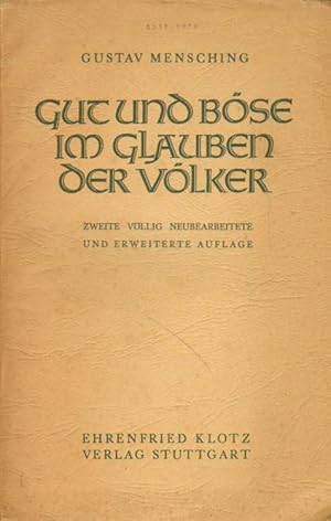 Bild des Verkufers fr Gut und Bse im Glauben der Vlker. zum Verkauf von Versandantiquariat Boller