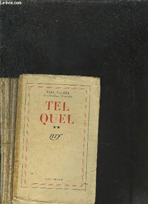 Image du vendeur pour TEL QUEL mis en vente par Le-Livre