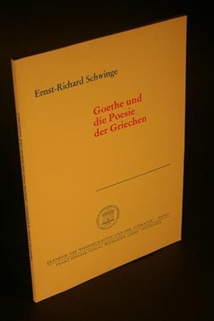 Bild des Verkufers fr Goethe und die Poesie der Griechen. zum Verkauf von Steven Wolfe Books