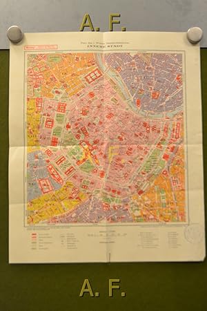 Bild des Verkufers fr Plan des I. Wiener Gemeindebezirkes Innere Stadt, 1 : 10.000 (ca. 32 x 38 cm) zum Verkauf von Antiquarische Fundgrube e.U.