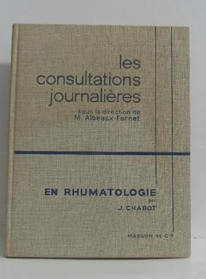 Immagine del venditore per Les consultations journalires en rhumatologie venduto da crealivres