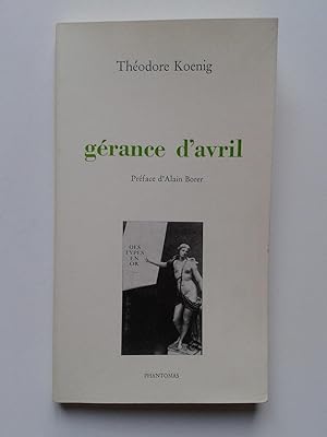 Seller image for Grance d' Avril for sale by Pascal Coudert