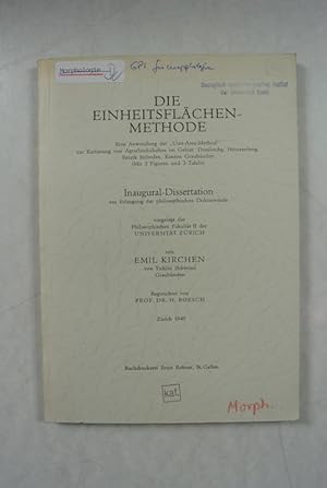 Die Einheitsflächen-Methode. Eine Anwendung der "Unit-Area-Methd" zur Kartierung von Agrarlandsch...