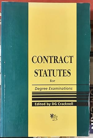 Bild des Verkufers fr Contract Statutes (Cracknell's Companion) zum Verkauf von Shore Books