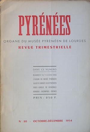 Pyrénées: n° 20 Octobre-Décembre 1954 (Bulletin Pyrénéen n° 263)