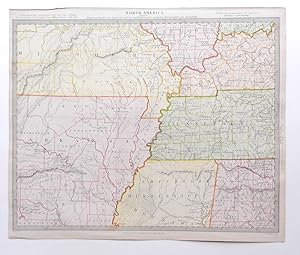 Imagen del vendedor de North America Sheet X. Parts of Missouri, Illinois, Kentucky, Tennessee, Alabama, Mississippi and Arkansas. a la venta por Buch- und Kunst-Antiquariat Flotow GmbH