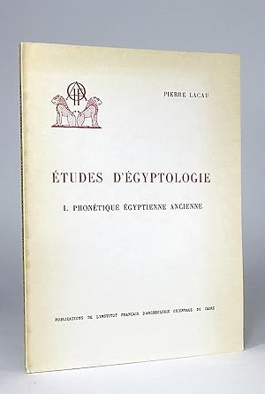 Imagen del vendedor de tudes d'gyptologie, I. Phontique gyptienne ancienne. a la venta por Librarium of The Hague