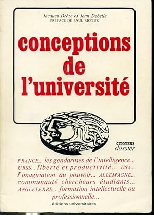 Bild des Verkufers fr Conceptions de l'universit zum Verkauf von Librairie Le Nord