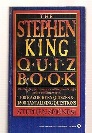 Seller image for THE STEPHEN KING QUIZ BOOK for sale by biblioboy