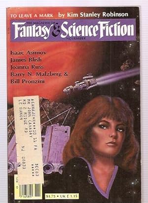 Seller image for The Magazine of Fantasy and Science Fiction November 1982 Vol 63 No. 5 Whole No. 378 for sale by biblioboy